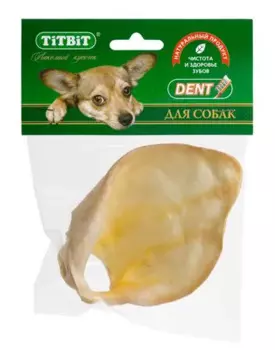 TiTBiT лакомство для собак, ухо телячье