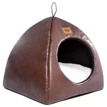 Triol Дом Мустанг для кошек и собак мелких и средних пород, 400х400х360 мм, коричневый