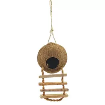 Triol Домик для птиц из кокоса с лестницей