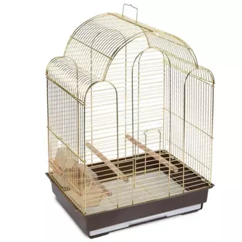 Triol Клетка с фигурной крышей для птиц, 42x30x56 см, золотая