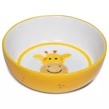 Triol Миска керамическая для собак и кошек Коровка, 300 мл, желтый