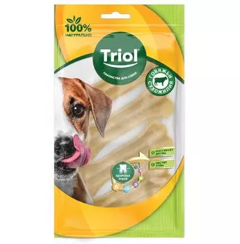 Triol TRIOL лакомство для собак, набор кость из жил №4-4 10 см, уп. 30-40 г