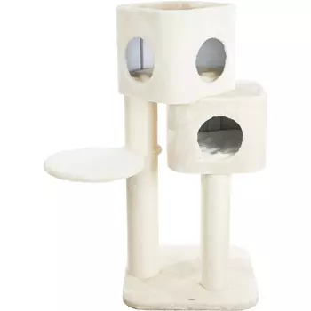 Trixie Когтеточка-домик Lauretta (58х58 см, высота 120 см) для кошек, кремовый