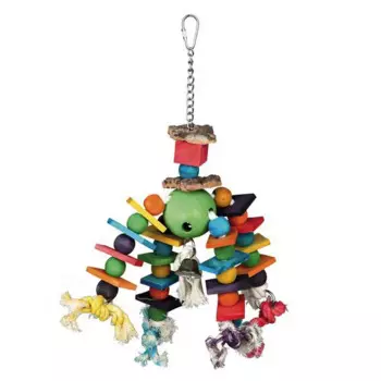 Trixie Игрушка для птиц деревянная, разноцветная, 35 см