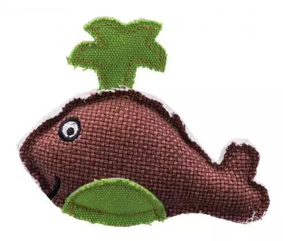 Trixie Игрушка Кит, полиэстер/хлопок, 12 см