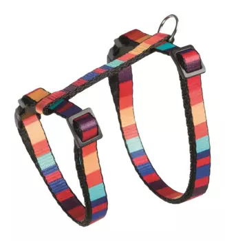 Trixie Кошачья шлейка с поводком с амортизатором, нейлон, 25–45 см/10мм, 1.20 м