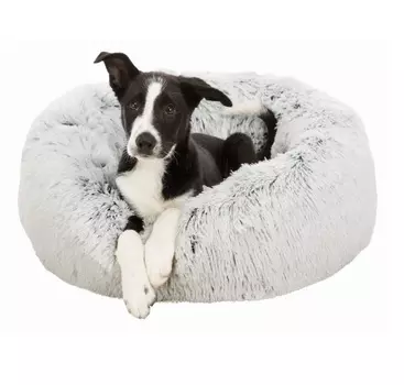 Trixie Лежак с бортиком Harvey, ф 60 см, бело-чёрный