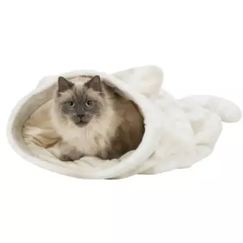 Trixie Лежак-туннель Nelli для кошек и собак мелких пород, 34х23х55 см, коричневый/белый