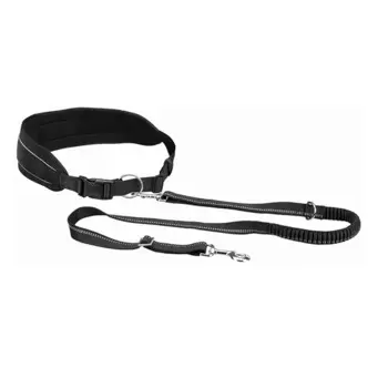 Trixie Ремень поясной с поводком, 75-120 см/9 см, черный