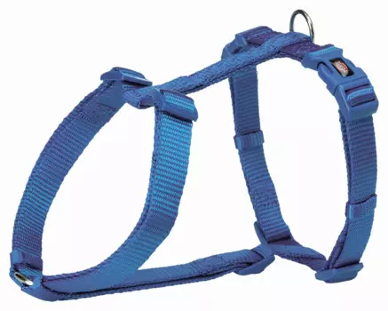 Trixie Шлейка для собак Premium H-Harness, S–M, обхват груди 42–60 см, ширина 15 мм, синяя