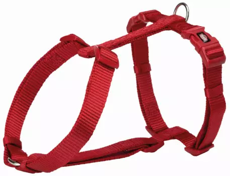 Trixie Шлейка для собак Premium H-Harness, S–M, обхват груди 42-60 см, ширина 15 мм, красная