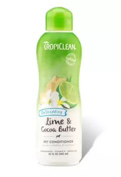 TropiСlean Кондиционер для собак против линьки Лайм и масло какао, 355 мл