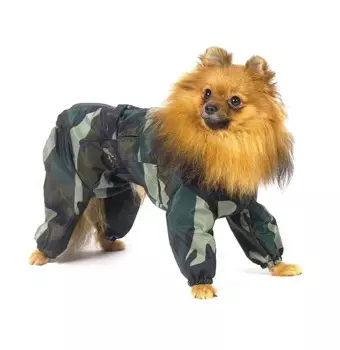 Тузик Комбинезон холодный для собак Шпиц M камуфляж (мальчик)