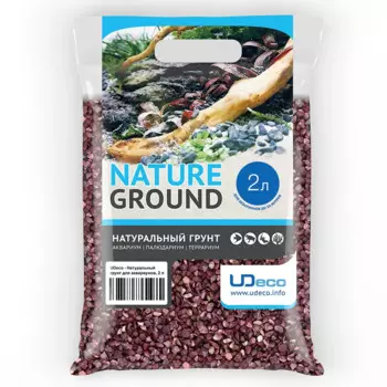 UDeco Canyon Red Натуральный грунт для аквариумов Красный гравий, 4-6мм, 2л