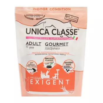 UNICA Classe Adult Gourmet Сухой корм для привередливых взрослых кошек, с лососем, 300 гр.