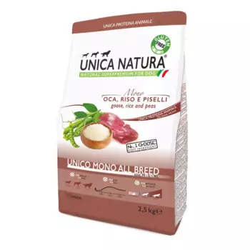 UNICA Natura Mono All Breed Сухой корм для собак всех пород, с гусем, 2,5 кг
