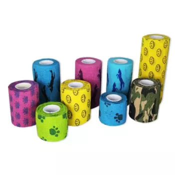 VitaVet Бинт ветеринарный самофиксирующийся горький, цветной 10см х 4,5м