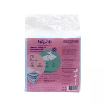 VitaVet Пеленки гелевые с феромонами 60*60 12шт