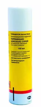Zoetis Террамицин Аэрозоль спрей для лечения ран, заболеваний кожи и копыт у животных, 150 мл