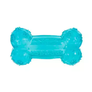 Zolux Игрушка из термопластичной резины Кость, 12 см, бирюзовая