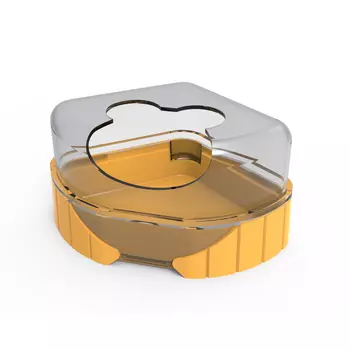 Zolux Туалет-домик угловой для грызунов Rody 3, 10,5x14,2x67 см, желтый