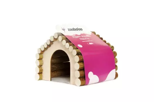 Zoobaloo Дом для грызунов ромб средний 15х17х15см