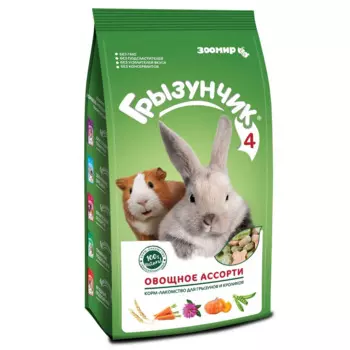 Зоомир Корм для грызунов Грызунчик-4, овощное ассорти, 200 гр.