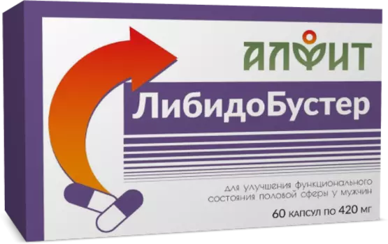 БАД Фитосбор в капсулах для мужчин Либидо Бустер (блистер), 60 капсул по 420 мг, Алфит