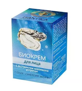 Биокрем с экстрактом моллюска устрицы "Энергия моря", дозатор 30 г., Пантика