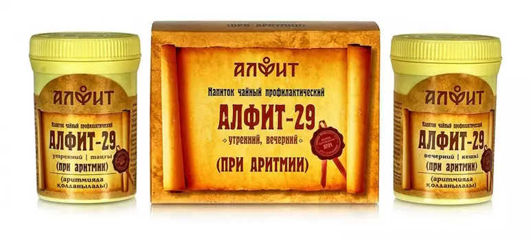 Чайный напиток Алфит-29 при аритмии, 120 г (60 брикетов по 2 г), Алфит