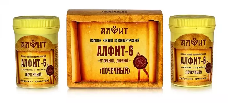 Чайный напиток Алфит-6 почечный, 120 г (60 брикетов по 2 г), Алфит