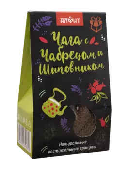 Фиточай гранулированный Чага с чабрецом и шиповником, 60 гр, Алфит
