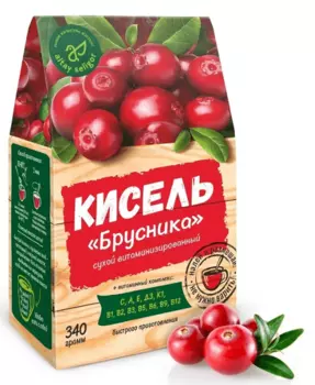 Кисель "Брусника", 340 гр, Алтай Селигор