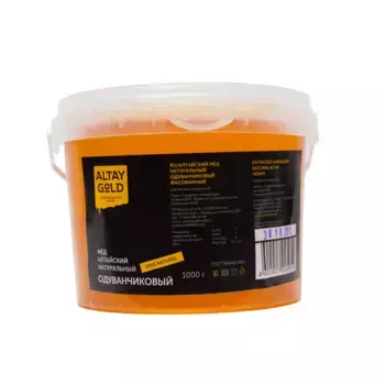 Мёд классический Одуванчиковый, 1 кг, Altay GOLD