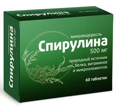 Спирулина таб. 500мг., 60 шт., ВИТАМИР