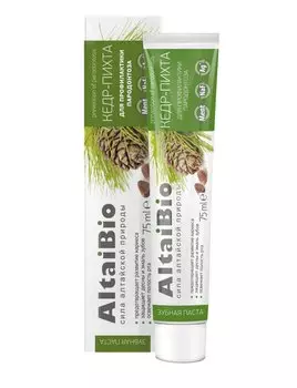 Алтайбио Зубная паста "Кедр-Пихта", профилактика пародонтоза, 75 мл, Две линии