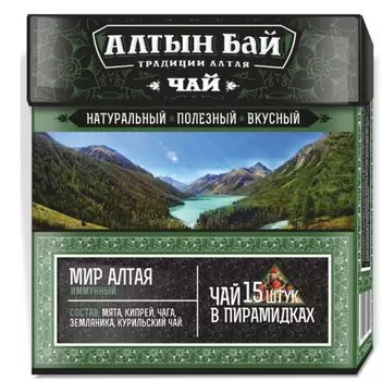 Чайный напиток "Мир Алтая" иммунный, в пирамидках, 15 шт, Алтын Бай