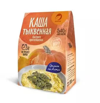 Каша тыквенная, 200 г (5*40 г), Алтэя