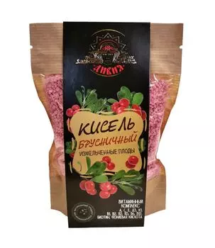 Кисель сухой витаминизированный БРУСНИКА., Малавит