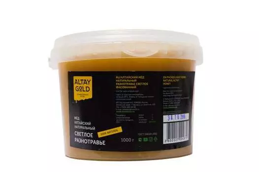 Мед классический Разнотравье, 1 кг, Altay GOLD