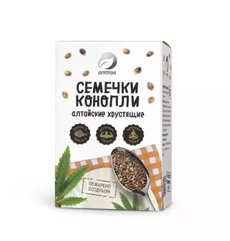 Семечки конопли Алтайские хрустящие, 100 гр, Алтэя