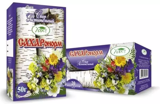 Травяной сбор «Сахаронорм», 50 г., Хорст