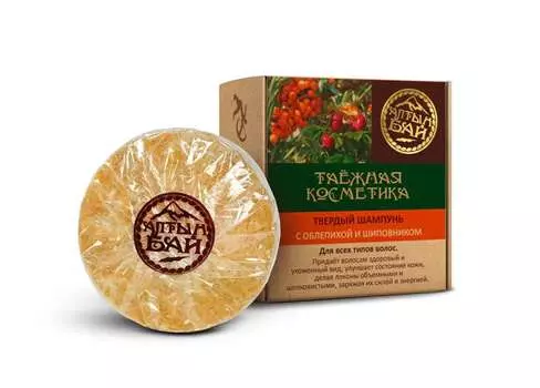 Твердый шампунь "С облепихой и шиповником", 60 г, Алтын Бай