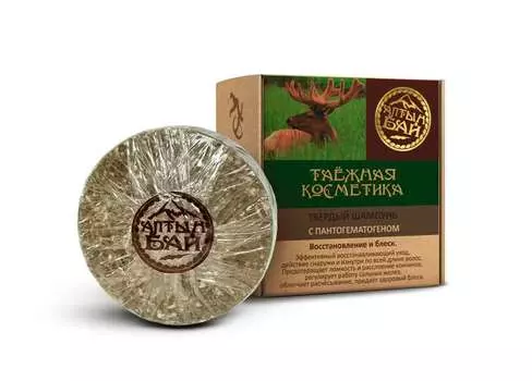 Твердый шампунь "С пантогематогеном", 60 г, Алтын Бай