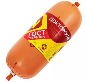 Вареные колбасы, ветчина Останкино