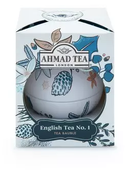 Чай "Ahmad Tea", Чай Английский №1, "Снежные Сумерки", "Новогодний шар", 30г Штука