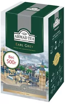 Чай "Ahmad Tea" Эрл Грей, со вкусом и ароматом бергамота, чёрный, листовой, 500г Штука