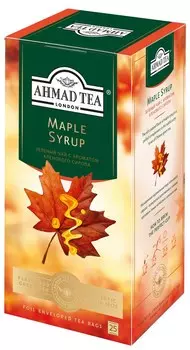 Чай "Ahmad Tea" Кленовый Сироп, с ароматом кленового сиропа, зелёный, в пакетиках в конвертах из фольги, 25х1,5г Упаковка - 12 шт.