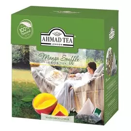Чай "Ahmad Tea" Манговое суфле, зелёный, листовой, в пирамидках, 20х1,8г Штука