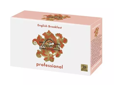 Чай "Ahmad Tea Professional", Английский завтрак, чёрный, листовой, в пакетах для чайников, 20х5г Упаковка - 24 шт.